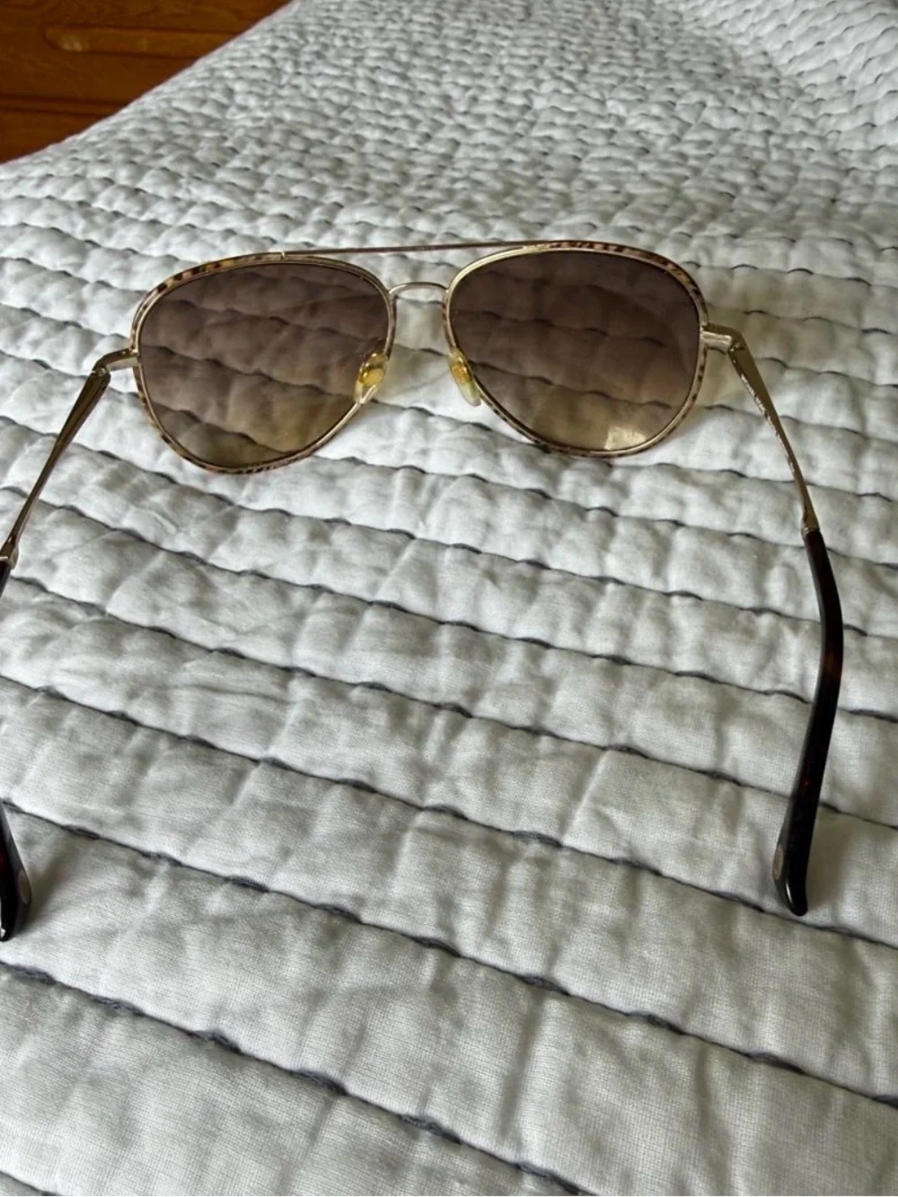 Micheal Kors Classic Aviator Sunglasses in Brown Tortoiselike Frame